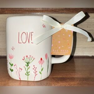 Cute 🥰 Rae Dunn LOVE Valentine's Day Mug with Floral 💐 and Butterfly 🦋 Design